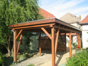 Dachbegrünung auf einem Carport